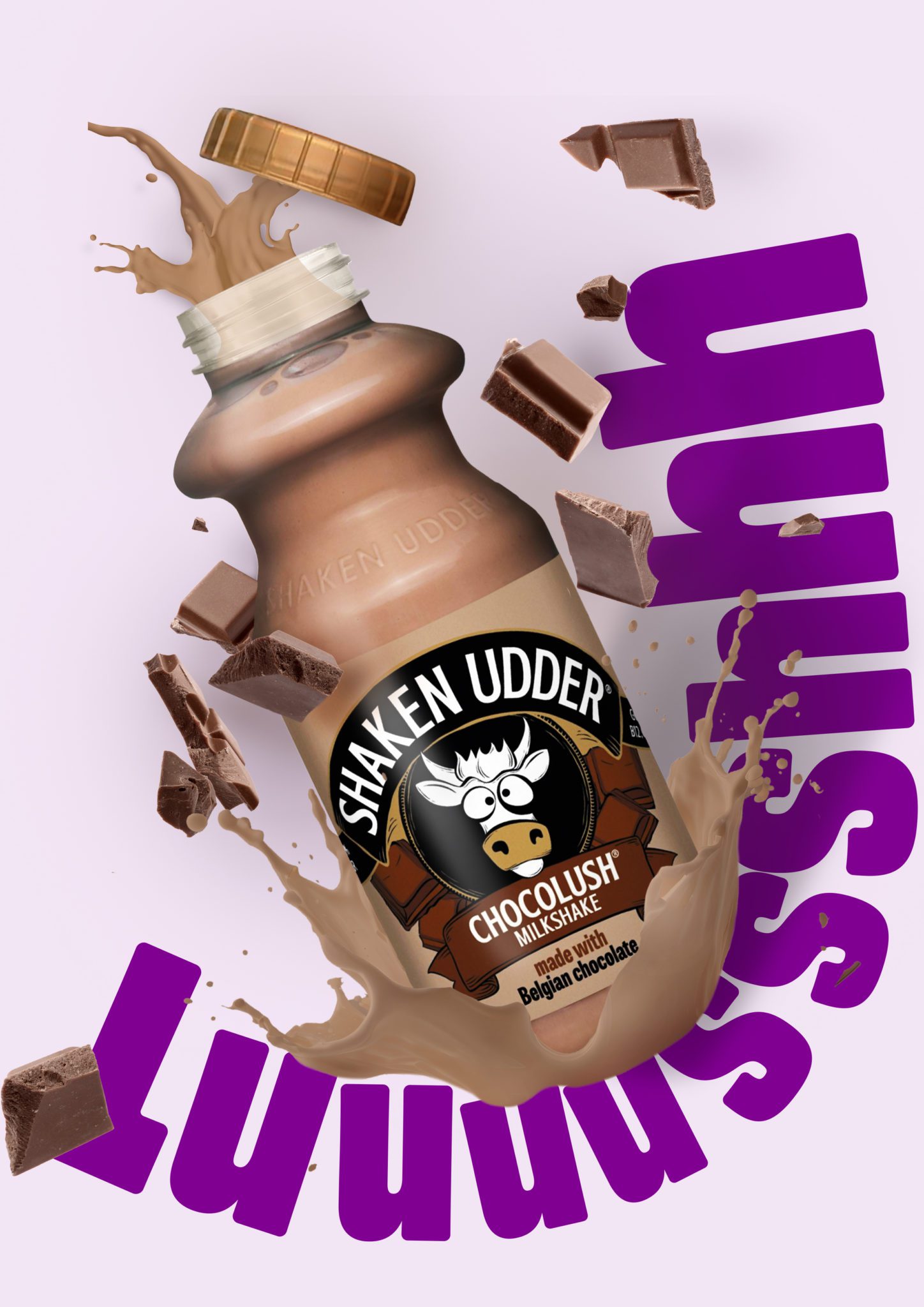 Shaken Udder Chocolush bottle for treat-style comparison