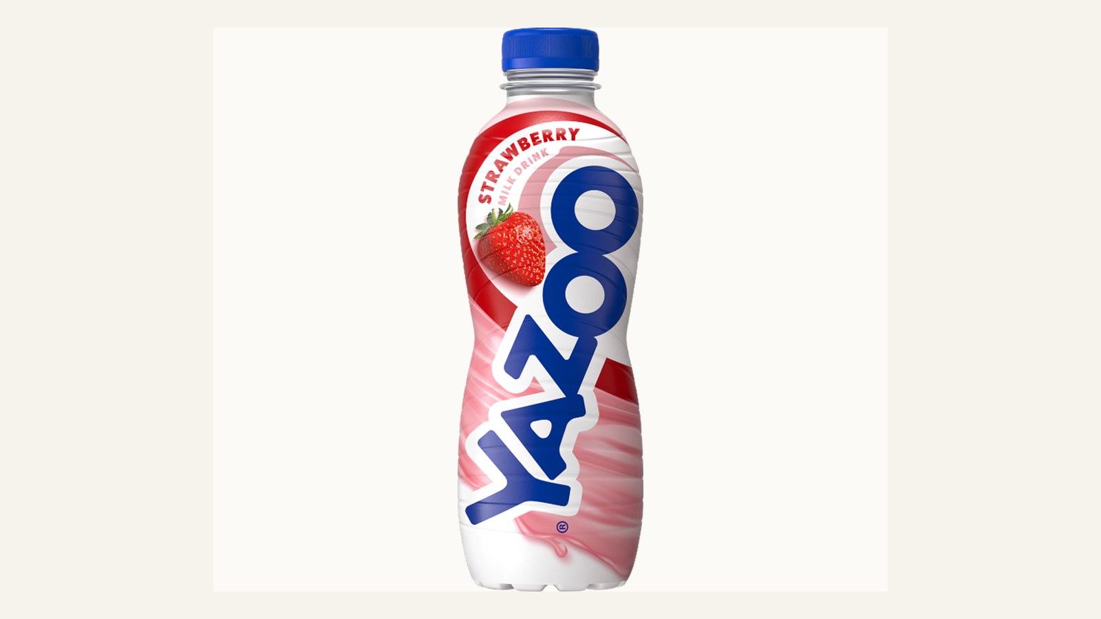 Yazoo Strawberry bottle for dairy milkshake comparison