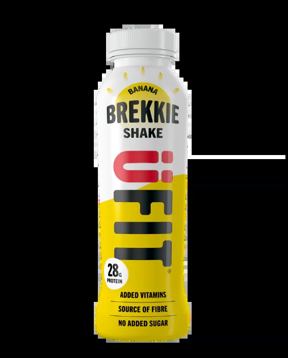 UFIT banana brekkie bottle for breakfast format comparison